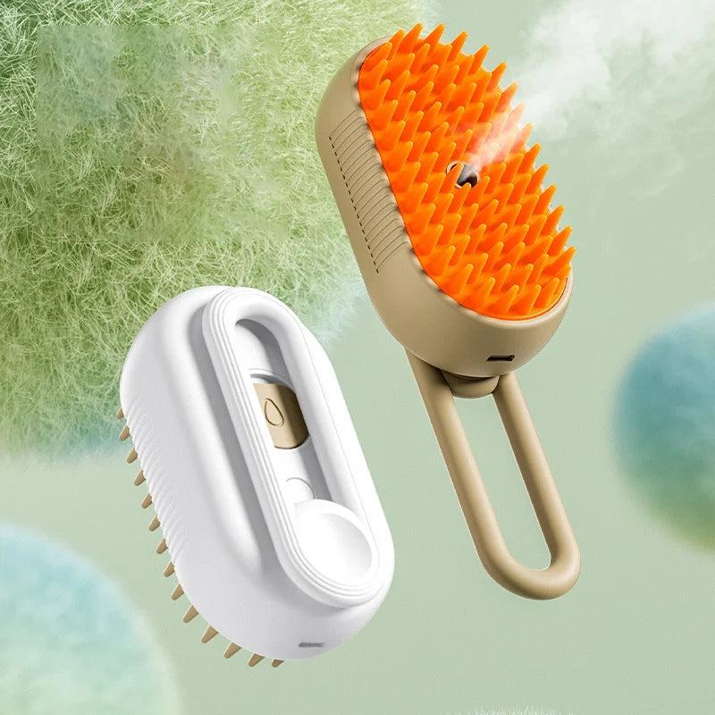 Brosse à chat vapeur HydroBross design ergonomique pour toilettage sans stress